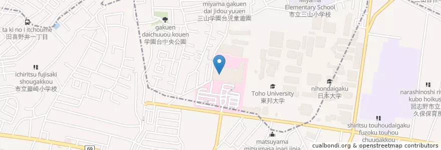 Mapa de ubicacion de 千葉県済生会習志野病院 en اليابان, 千葉県, 船橋市.