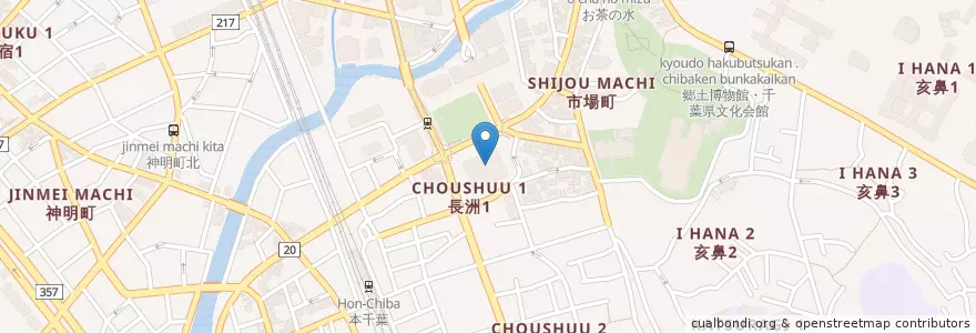 Mapa de ubicacion de 千葉県警察本部 en 日本, 千葉県, 千葉市, 中央区.