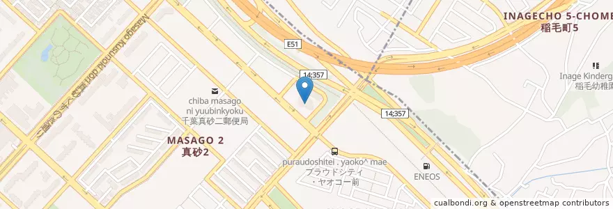 Mapa de ubicacion de 千葉西警察署 en ژاپن, 千葉県, 千葉市.