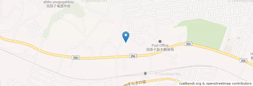 Mapa de ubicacion de 双葉保育園 en 일본, 지바현, 我孫子市.