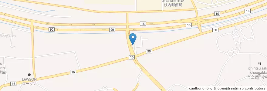 Mapa de ubicacion de 君津警察署大和田交番 en 日本, 千葉県, 君津市.