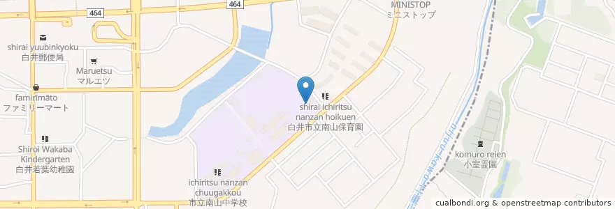 Mapa de ubicacion de まこと南山幼稚園 en Japon, Préfecture De Chiba.