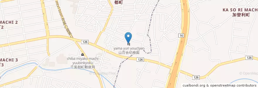 Mapa de ubicacion de 山百合幼稚園 en Japan, Präfektur Chiba, 千葉市, 中央区.