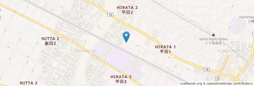 Mapa de ubicacion de 市川市中央図書館平田図書室 en Japan, Präfektur Chiba, 市川市.