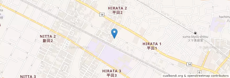 Mapa de ubicacion de 市川市立平田保育園 en اليابان, 千葉県, 市川市.