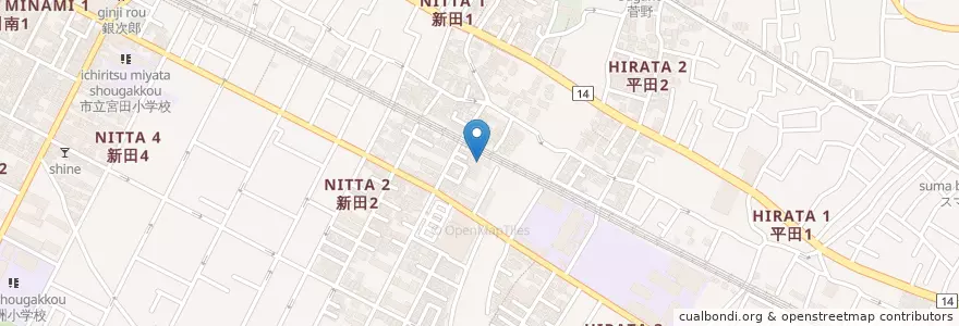 Mapa de ubicacion de 市川市立新田第２保育園 en 일본, 지바현, 市川市.