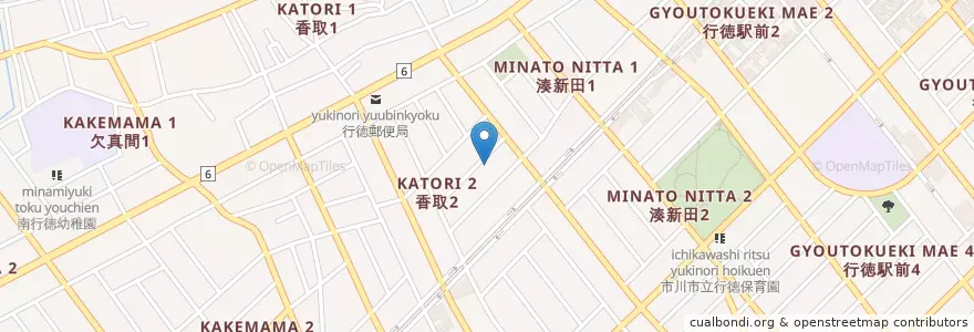 Mapa de ubicacion de 市川市立香取保育園 en Jepun, 千葉県, 市川市.