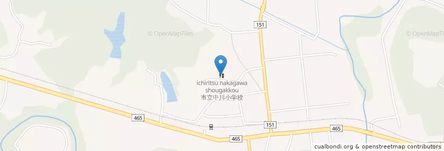 Mapa de ubicacion de 市立中川小学校 en Jepun, 千葉県, いすみ市.