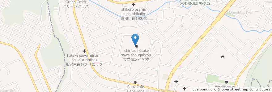 Mapa de ubicacion de 木更津市立畑沢小学校 en Giappone, Prefettura Di Chiba, 木更津市.