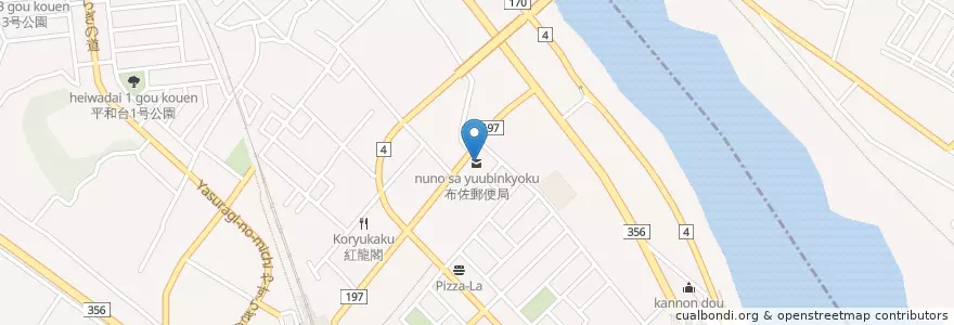 Mapa de ubicacion de 布佐郵便局 en Japonya, 千葉県, 我孫子市.
