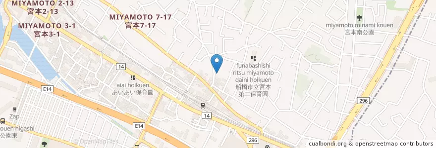 Mapa de ubicacion de 恵楓幼稚園 en Japon, Préfecture De Chiba, 船橋市.