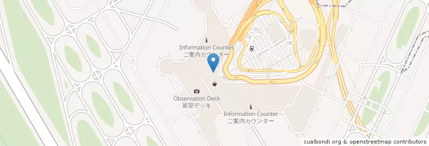 Mapa de ubicacion de 成田国際空港郵便局第１旅客ビル内分室 en Japan, 千葉県, 成田市.