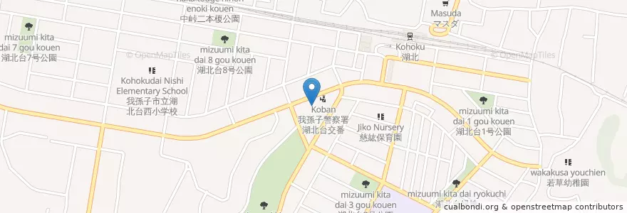 Mapa de ubicacion de Post Office en Japan, Chiba Prefecture, Abiko.