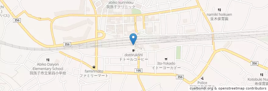 Mapa de ubicacion de 我孫子警察署我孫子駅前交番 en Japonya, 千葉県, 我孫子市.