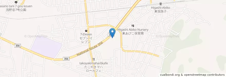 Mapa de ubicacion de 我孫子警察署東我孫子駐在所 en Japan, 千葉県, 我孫子市.