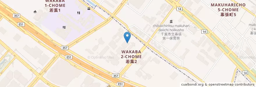 Mapa de ubicacion de 放送大学学園 en 日本, 千葉県, 千葉市, 美浜区.