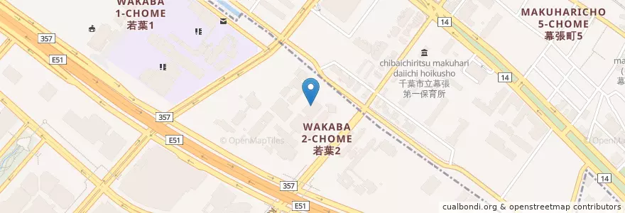 Mapa de ubicacion de 放送大学学園放送大学千葉学習センター en Japan, 千葉県, 千葉市, 美浜区.