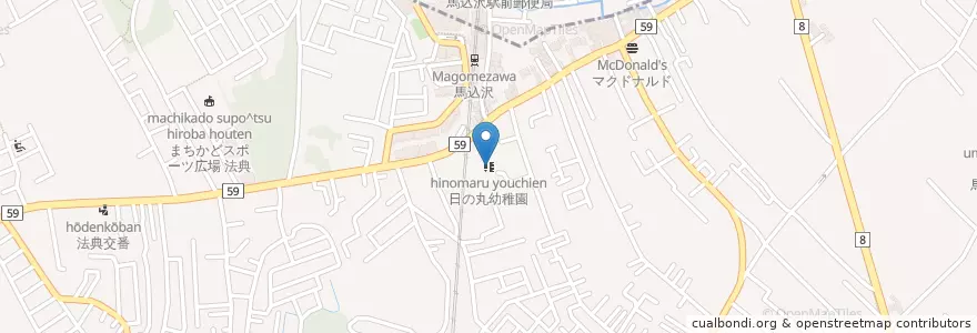 Mapa de ubicacion de 日の丸幼稚園 en 日本, 千葉県, 船橋市.