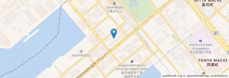 Mapa de ubicacion de 日本小型船舶検査機構千葉支部 en Giappone, Prefettura Di Chiba, 千葉市, 中央区.
