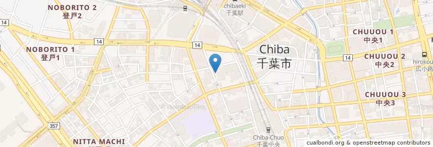 Mapa de ubicacion de 普照会井上記念病院 en Japan, Präfektur Chiba, 千葉市, 中央区.