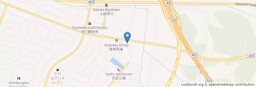 Mapa de ubicacion de 木更津市消防署清川出張所 en Japão, 千葉県, 木更津市.