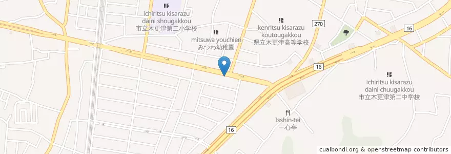 Mapa de ubicacion de 木更津幸町郵便局 en 日本, 千葉県, 木更津市.