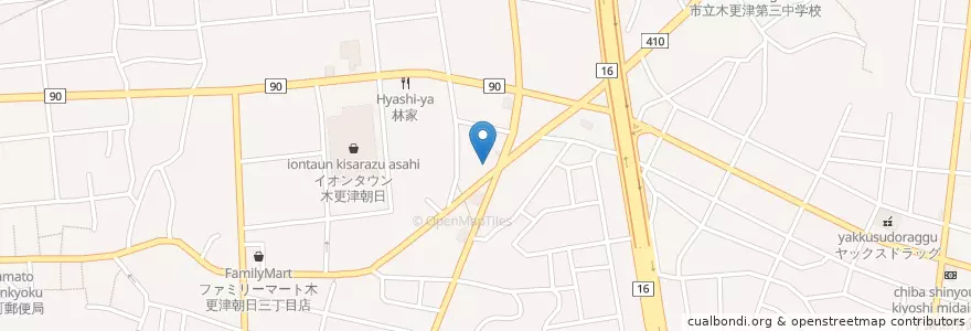Mapa de ubicacion de 木更津警察署長須賀交番 en Japan, Chiba Prefecture, Kisarazu.