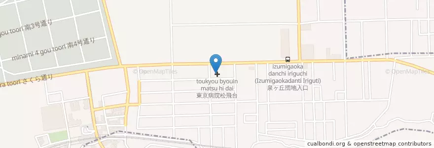 Mapa de ubicacion de 新東京クリニック松飛台 en 일본, 지바현, 松戸市.