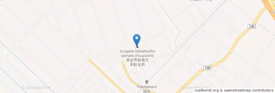Mapa de ubicacion de 東金警察署大和駐在所 en اليابان, 千葉県, 東金市.