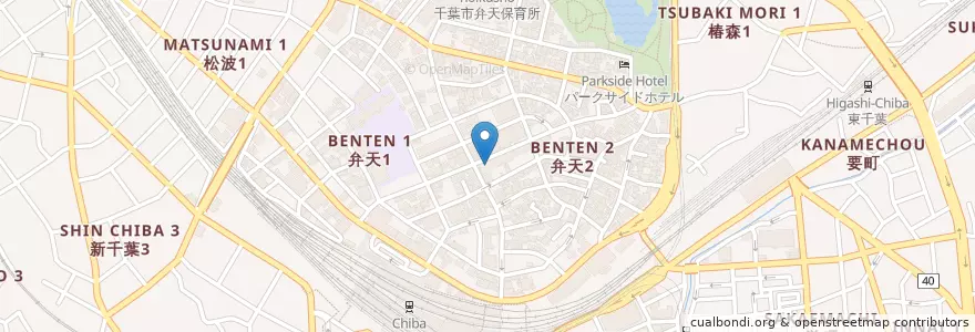 Mapa de ubicacion de 植草幼児教育専門学校附属幼稚園 en Япония, Тиба, 千葉市, 中央区.