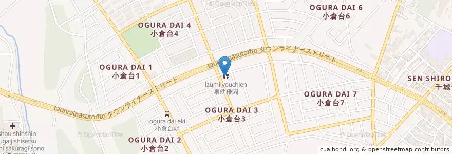 Mapa de ubicacion de 泉幼稚園 en اليابان, 千葉県, 千葉市, 若葉区.