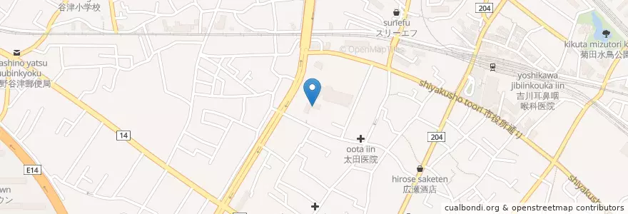 Mapa de ubicacion de 津田沼幼稚園 en Japon, Préfecture De Chiba, 習志野市.
