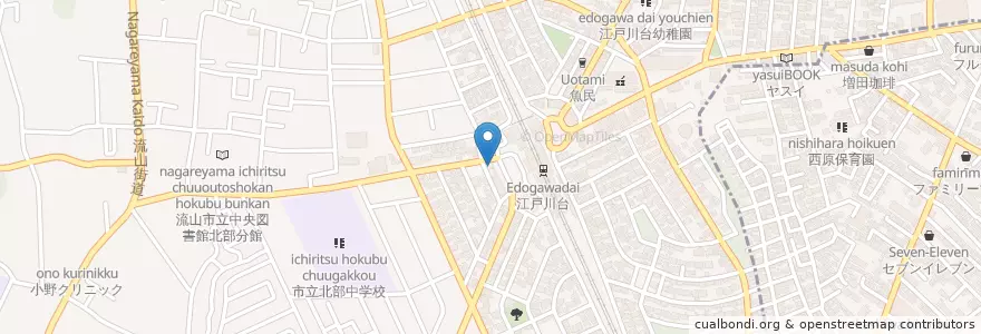 Mapa de ubicacion de 流山警察署江戸川台交番 en Jepun, 千葉県, 流山市.