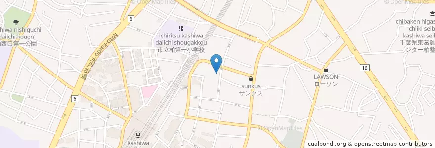 Mapa de ubicacion de 深町病院 en Jepun, 千葉県, 柏市.