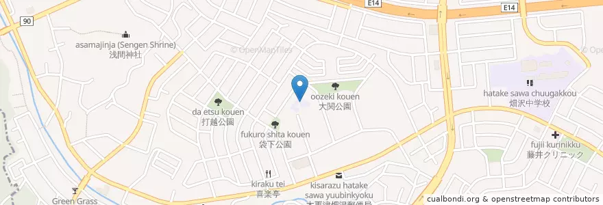 Mapa de ubicacion de 清和大学附属畑沢幼稚園 en Jepun, 千葉県, 木更津市.
