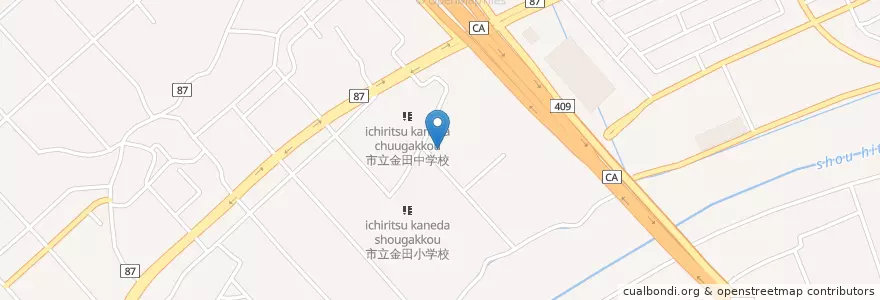 Mapa de ubicacion de 清和大学附属金田幼稚園 en Япония, Тиба, 木更津市.