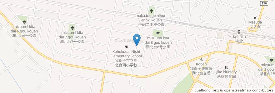 Mapa de ubicacion de Kohokudai Kindergarten en Japan, Chiba Prefecture, Abiko.