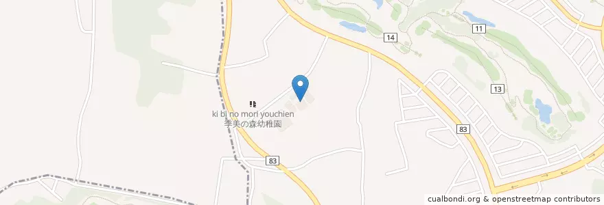 Mapa de ubicacion de 大網白里市立季美の森小学校 en اليابان, 千葉県, 大網白里市.