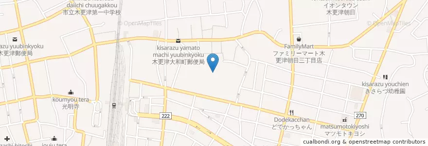 Mapa de ubicacion de 千葉県立木更津東高等学校 en Giappone, Prefettura Di Chiba, 木更津市.