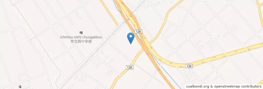 Mapa de ubicacion de 県立東金病院 en اليابان, 千葉県, 東金市.