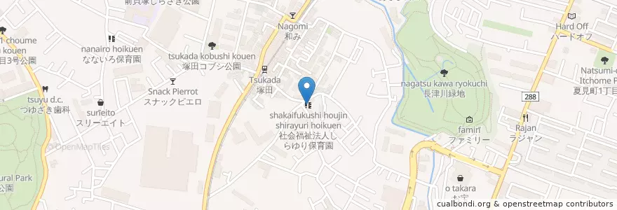 Mapa de ubicacion de 社会福祉法人しらゆり保育園 en اليابان, 千葉県, 船橋市.