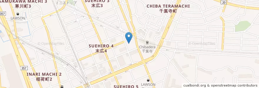 Mapa de ubicacion de 社会福祉法人千葉寺福祉会千葉寺保育園 en Japan, Chiba Prefecture, Chiba, Chuo.