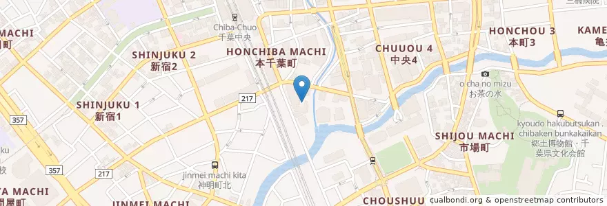 Mapa de ubicacion de 私立明聖高等学校 en Japon, Préfecture De Chiba, 千葉市, 中央区.