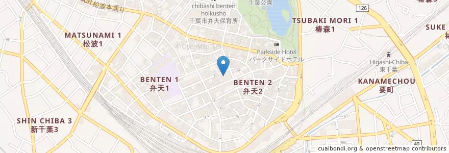 Mapa de ubicacion de 私立植草学園文化女子高等学校 en Giappone, Prefettura Di Chiba, 千葉市, 中央区.