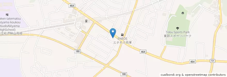 Mapa de ubicacion de 秋山駅前郵便局 en Japonya, 千葉県, 松戸市.