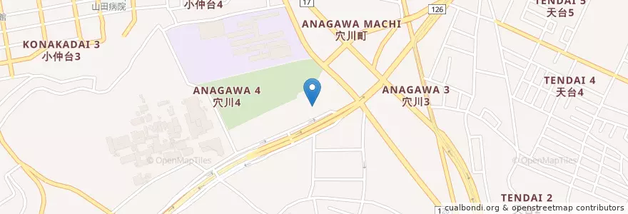 Mapa de ubicacion de 稲毛区役所 en Giappone, Prefettura Di Chiba, 千葉市, 稲毛区.