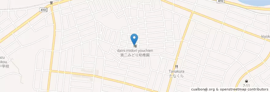 Mapa de ubicacion de 第二みどり幼稚園 en 일본, 지바현, 木更津市.