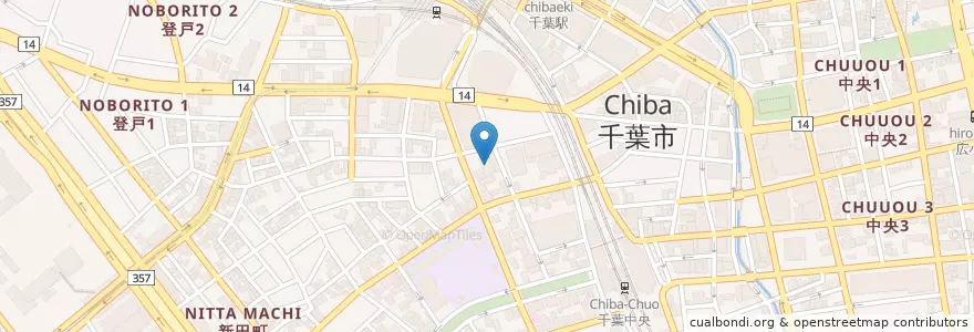 Mapa de ubicacion de 緑栄会三愛記念病院 en Japan, Präfektur Chiba, 千葉市, 中央区.