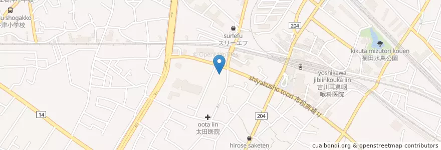 Mapa de ubicacion de 習志野市立菊田保育園 en Japonya, 千葉県, 習志野市.