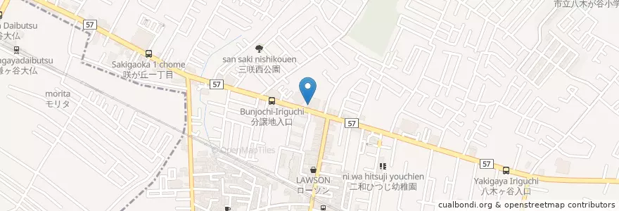 Mapa de ubicacion de 船橋三咲郵便局 en اليابان, 千葉県, 船橋市.